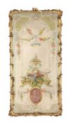 FRENCH SCHOOL (19TH CENTURY), A PASTORAL ALLEGORY WITH A MEDALLION WITH AN ANGEL AND FLOWER GARLANDS
