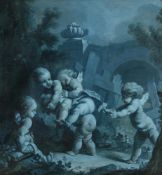FOLLOWER OF FRANÇOIS BOUCHER, PUTTI PLAYING IN A GARDEN