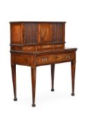 A NORTH EUROPEAN MAHOGANY AND GILT BRASS MOUNTED WRITING CABINET, POSSIBLY BALTIC, CIRCA 1790