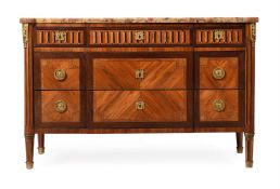 Y A LOUIS XVI KINGWOOD, TULIPWOOD AND PARQUETRY COMMODE, CIRCA 1785