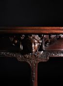 A GEORGE II CARVED MAHOGANY FOLDING TEA TABLE, CIRCA 1740-50