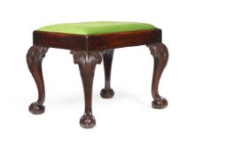 A GEORGE II MAHOGANY STOOL, MID 18TH CENTURY