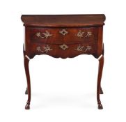 A GEORGE III MAHOGANY SERPENTINE SIDE TABLE, CIRCA 1770
