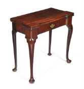 A GEORGE II MAHOGANY CARD TABLE, CIRCA 1750