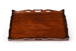 A GEORGE III MAHOGANY TRAY, SECOND HALF 18TH CENTURY