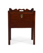 A GEORGE III MAHOGANY BEDSIDE CUPBOARD, CIRCA 1770
