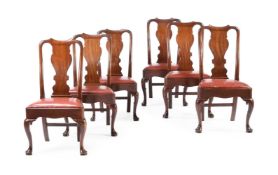 A SET OF SIX GEORGE II MAHOGANY CHAIRS, CIRCA 1750