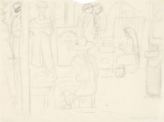λ DIEGO RIVERA (MEXICAN 1886-1957), FIGURES IN A MARKET