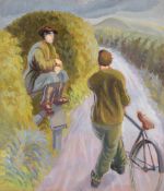 λ GILBERT SPENCER (BRITISH 1892-1979), CONVERSATION PIECE