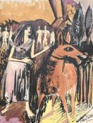 λ JOHN MINTON (BRITISH 1917-1957), WOMAN WITH DONKEY