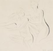 ERIC GILL (BRITISH 1882-1940), STUDY OF TWO FEMALE NUDES