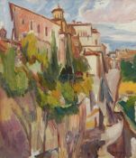 λ DAVID BOMBERG (BRITISH 1890-1957), THE GARDEN AND TOWER OF THE SACRISTY, CUENCA CATHEDRAL