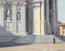 λ JULIAN BARROW (BRITISH 1939-2013), STEPS OF THE SALUTE, VENICE