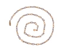 A TWO COLOUR LONG CHAIN