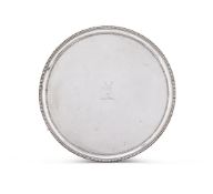 A GEORGE III SILVER CIRCULAR SALVER