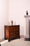 A GEORGE III MAHOGANY BACHELOR'S CHEST