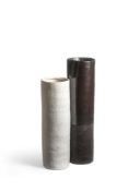 λ ABIGAIL SIMPSON (B.1964), TWO STONEWARE CYLINDRICAL VASES