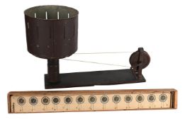 A VICTORIAN PAINTED WOOD AND TIN ZOETROPE OR ‘CLARKE’S WHEEL OF LIFE’