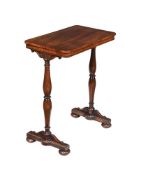 AN EARLY VICTORIAN MAHOGANY OCCASIONAL TABLE