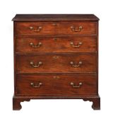 A GEORGE III MAHOGANY CHEST OF DRAWERS