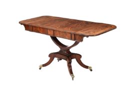 A REGENCY MAHOGANY AND CROSSBANDED SOFA TABLE