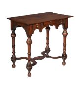 A WALNUT SIDE TABLE