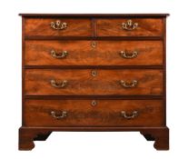 A GEORGE III MAHOGANY CHEST OF DRAWERS