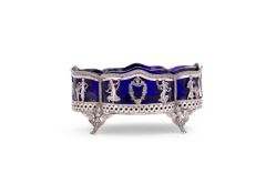 A GERMAN SILVER QUATREFOIL BASKET