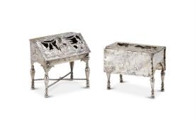 A DUTCH SILVER MINIATURE BUREAU