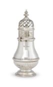 A SILVER BALUSTER CASTOR