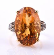 H. STERN, A DIAMOND AND CITRINE DIAMOND DRESS RING