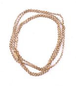 A 19TH CENTURY GOLD BELCHER LINK LONG CHAIN