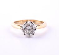 A SINGLE STONE DIAMOND RING