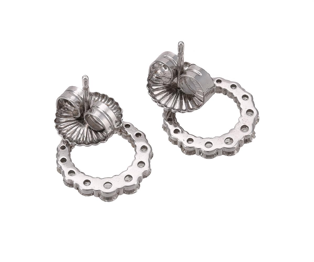 HEARTS ON FIRE, A PAIR OF DIAMOND HOOPED EARRINGS - Image 2 of 2