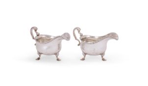 A PAIR OF VICTORIAN OVAL SAUCE BOATS