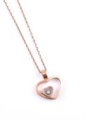 CHOPARD, HAPPY DIAMOND, A DIAMOND HEART PENDANT ON CHAIN