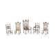 FIVE SILVER COLOURED MINIATURE CHAIRS - Image 1 of 5