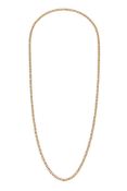 A GOLD COLOURED CURB LINK CHAIN