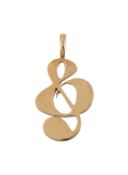 THEO FENNELL, AN 18 CARAT GOLD CLEF PENDANT, LONDON 1988