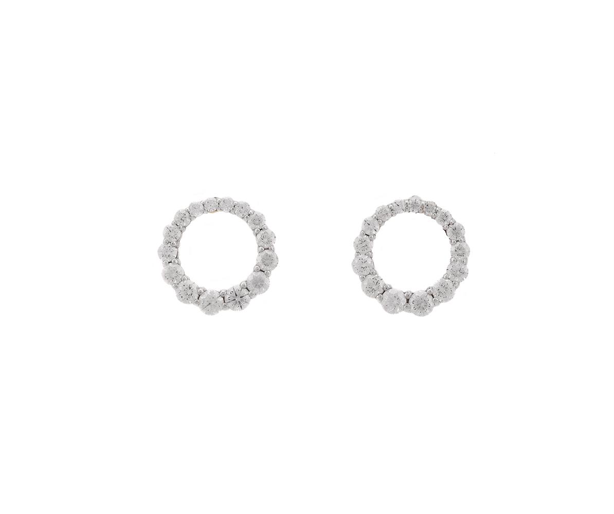 HEARTS ON FIRE, A PAIR OF DIAMOND HOOPED EARRINGS