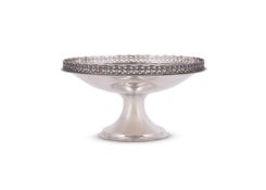A SILVER PEDESTAL BOWL