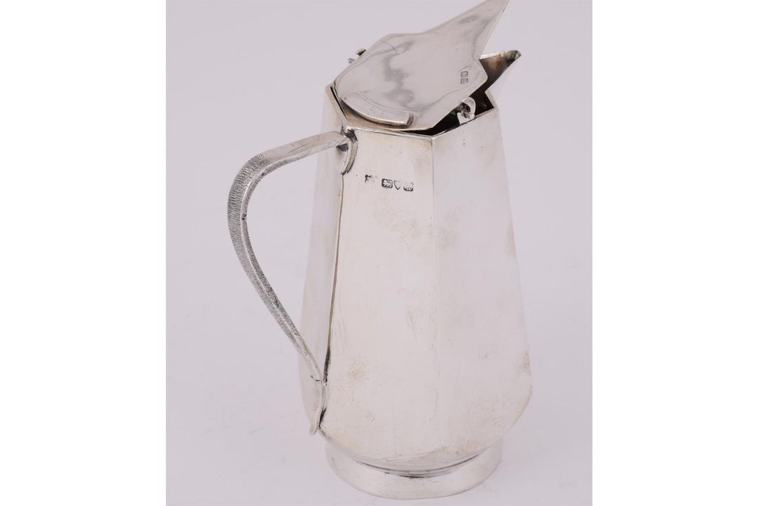 A SILVER HEXAGONAL TAPERING JUG - Image 2 of 2