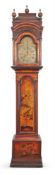 A GEORGE II RED AND GILT JAPANNED LONGCASE CLOCK STEPHEN ASSELIN, LONDON, CIRCA 1725