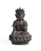 A BRONZE BUDDHA, CHINESE, 17TH CENTURY