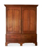 A PAIR OF GEORGE III OAK CLOTHES PRESSES ATTRIBUTED TO ROBERT KEENE, MID 18TH CENTURY