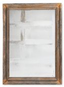 A PARCEL GILT AND BLACK PAINTED WALL MIRROR, SPANISH, LATE 17TH CENTURY AND LATER