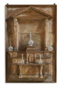 A PINE FRAMED TABERNACLE, ITALIAN, 18TH CENTURY