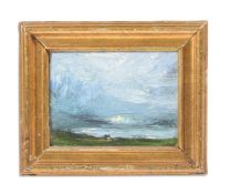 λ MELITA DENARO (IRISH B. 1950), CALF MOVING IN CLOSE ...