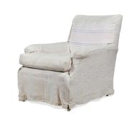 A VICTORIAN BEECH ARMCHAIR, LATE 19TH CENTURY