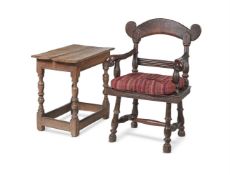 AN OAK JOINED TABLE, EARLY 18TH CENTURY
